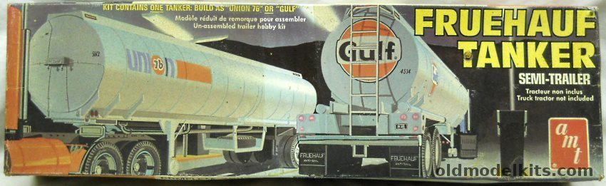AMT 1/25 Fruehauf Semi Tanker Trailer Gulf Oil or Union 76, T531 plastic model kit